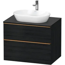 Duravit Waschtischunterschrank 2 Auszüge 80 x 64,4 x 55 cm Eiche Schwarz Matt