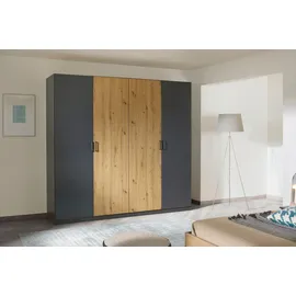 Rauch Drehtürenschrank Miro 226 x 210 x 54 cm Braun/Grau