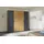 Rauch Drehtürenschrank Miro 226 x 210 x 54 cm Braun/Grau