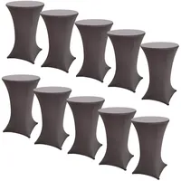 Trutzholm 10x Stehtischhusse Stretch 70 cm anthrazit Tischdecke Husse Bistrotisch Partytisch