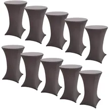 Trutzholm 10x Stehtischhusse Stretch 70 cm anthrazit Tischdecke Husse Bistrotisch Partytisch