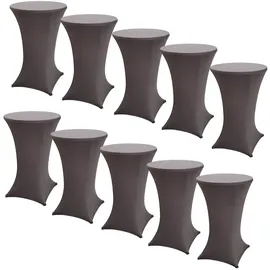 Trutzholm 10x Stehtischhusse Stretch 70 cm anthrazit Tischdecke Husse Bistrotisch Partytisch