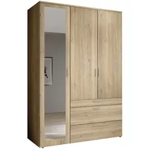 Harper Drehtürenschrank BOSA 135 x 195 x 56 cm Braun/Mehrfarbig