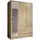 Harper Drehtürenschrank BOSA 135 x 195 x 56 cm Braun/Mehrfarbig