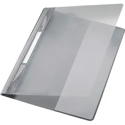 LEITZ Plastik-Hefter Exquisit A4+ PVC mit Innentasche grau