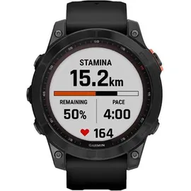 Garmin fenix 7X Solar schiefergrau mit schwarzem Armband