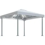 vidaXL Pavillon mit LED-Lichterkette 3 x 3 m Cremeweiß