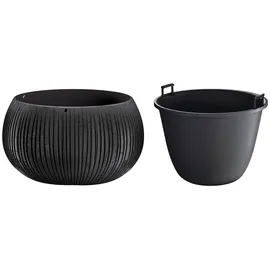 Prosperplast Beton Bowl Ø 37 x 21,8 cm schwarz