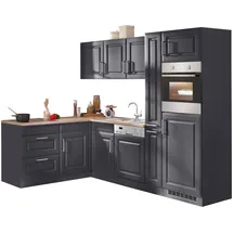 kochstation Winkelküche L-Form 260 x 170 cm grau