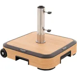 Doppler AluWood Trolley Sockel mit Rollen