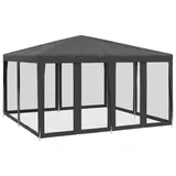 vidaXL Partyzelt mit 8 Mesh-Seitenteilen Anthrazit 4x4 m HDPE