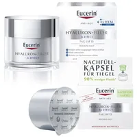 Eucerin Anti-Age Hyaluron-Filler + 3x EFFECT Tag LSF 15 Nachhaltigkeit Refill Bundle 1 Sparset