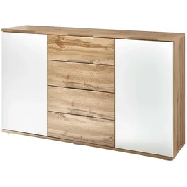 SchlafKONTOR Kombikommode Capri 150 x 90 x 38 cm Weiß