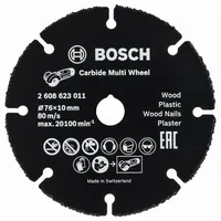 Bosch Professional Hartmetall MultiWheel Trennscheibe 76 x 1 mm