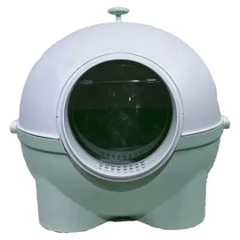 Hti-Living Katzentoilette geschlossen Grün/Weiß