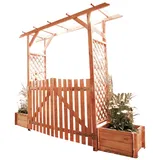 Promadino Set Pergola "Bamberg" mit Türen und Pflanzkästen, BxTxH: 240x51x197 cm