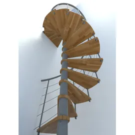 Minka Spindeltreppe Venezia Smart 38 305,5 cm Edelstahl/Holz/PVC/Stahl