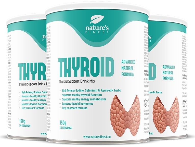 Nature's Finest Thyroid - Schilddrüsen-Ergänzungen Pulver 3x150 g