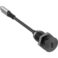 Vivolink USB-C Desk socket black with 0,3m Cable,