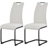 xonox.home Schwingstuhl Hanna 2er Set creme schwarz Webstoff B/H/T: ca. 43x98x59 cm – creme, schwarz