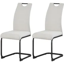 xonox.home Schwingstuhl Hanna 2er Set creme schwarz Webstoff B/H/T: ca. 43x98x59 cm – creme, schwarz