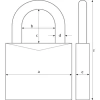 ABUS Zylindervorhangschloss 64TI/30HB60 Schlosskörper-B.30mm Titalium verschschl.ABUS