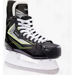 Schlittschuhe Eishockey Kinder IH140 schwarz|grau|gelb 30