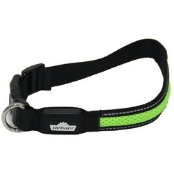 Dehner Hunde-Halsband »LED Hundehalsband Collar, Mesh-Stoff, schwarz/grün«, Keine Angabe grün 2,5 cm x 51 cm