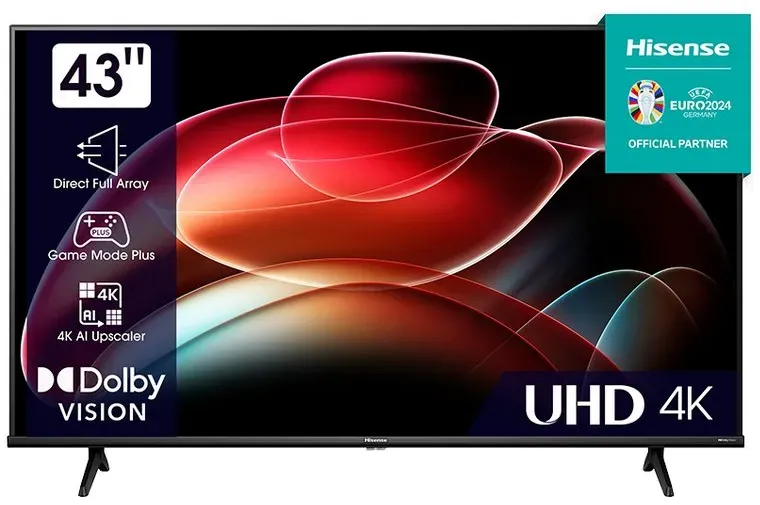 Hisense 43E6KT LED-Fernseher (108,00 cm/43 Zoll, 4K Ultra HD, Smart TV VIDAA U6, Hotel TV, Kindersicherung) schwarz