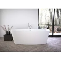 Ideal Standard Dea Freistehbadewanne K8721V1 mit vormontierter Ablaufgarnitur, 180 x 80 cm, seidenweiß