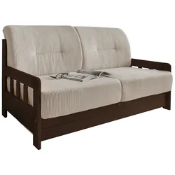 Schlafsofa Camino Holzkorpus Nussbaum/Beige