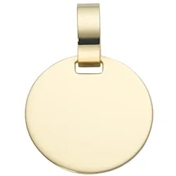 Luigi Merano Anhänger Gravurplatte zum gravieren, Gold 585 Onesize Damen 