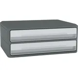 CEP Schubladenbox MoovUp lichtgrau 1090116361, DIN A4 quer mit 2 Schubladen, 1 St.