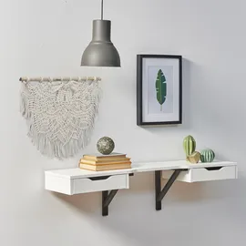 Relaxdays Makramee Wandbehang, Zick-Zack Creme,Hellbraun
