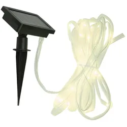 50 LED Solar Lichterschlauch Lichterkette Schlauch Wegbeleuchtung Warmweiß