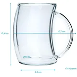 Intirilife Latte Macchiato Glas 0,2 l 2-tlg.