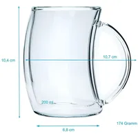 Intirilife Latte Macchiato Glas 0,2 l 2-tlg.