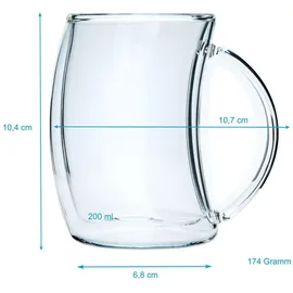 Intirilife Latte Macchiato Glas 0,2 l 2-tlg.