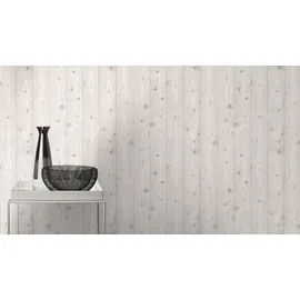 Rasch Textil Papiertapete mit Holzoptik 53 cm 10 m beige