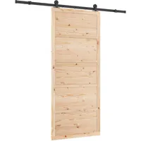 Maison Exclusive - Schiebetür Natur 90 X 208 Cm Massives Kiefernh