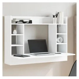 vidaXL Wand-Schreibtisch Weiß 105x48x75 cm Holzwerkstoff