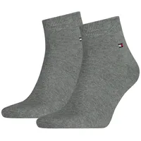 TOMMY HILFIGER Herren Quarter Socken, Vorteilspack - Sneaker, Unifarben, 39-49 Grau 39-42 12er Pack (6x2P)