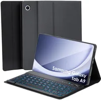 Olycism Tastatur Hülle kompatibel mit Samsung Galaxy Tab A9 8.7 Zoll 2023 Hülle mit Tastatur, 7 Farben mit Hintergrundbeleuchtung, Magnetische Abnehmbare Tastatur für Samsung Galaxy Tab A9 8.7''