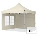 TOOLPORT Faltpavillon Economy 3 x 3 m inkl. 2 Seitenteile creme 59035
