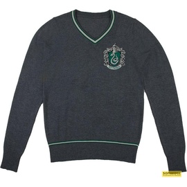 Cinereplicas Cinereplicas, Unisex, Pullover, Harry Potter - Slytherin - Grey Knitted Sweater - X-Small, Grau, (XS)