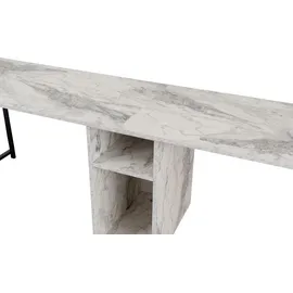 HANAH Home Zeitgemäßer und praktischer Schreibtisch, Freesia, Schwarz, 240 x 74 x 60 | 100% melaminbeschichtete Spanplatte | perfekt für modernes Homeoffice & Arbeitszimmer, Elegantes & funktionales Design