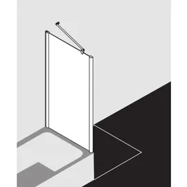 Kermi Pega Seitenwand verkürzt auf Badewanne PETVD09016VYK 90x160cm, silber hochglanz ESG Opaco Clean