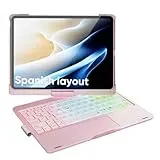 doqo Tastatur Hülle für iPad Air 11/iPad Pro 11,Hülle mit Tastatur für Air 11 M3/M2 (2025/2024),Air 5/4,Pro 11 4/3/2/1 Generation mit Touchpad, 360° Drehbar