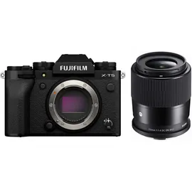 Fujifilm X-T5 Gehäuse schwarz + Netzteil + USB-Kabel + Akku