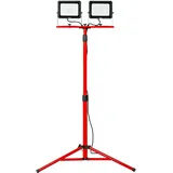 Stier Baustrahler LED 2x30 W 2x2400 Lumen mit Stativ